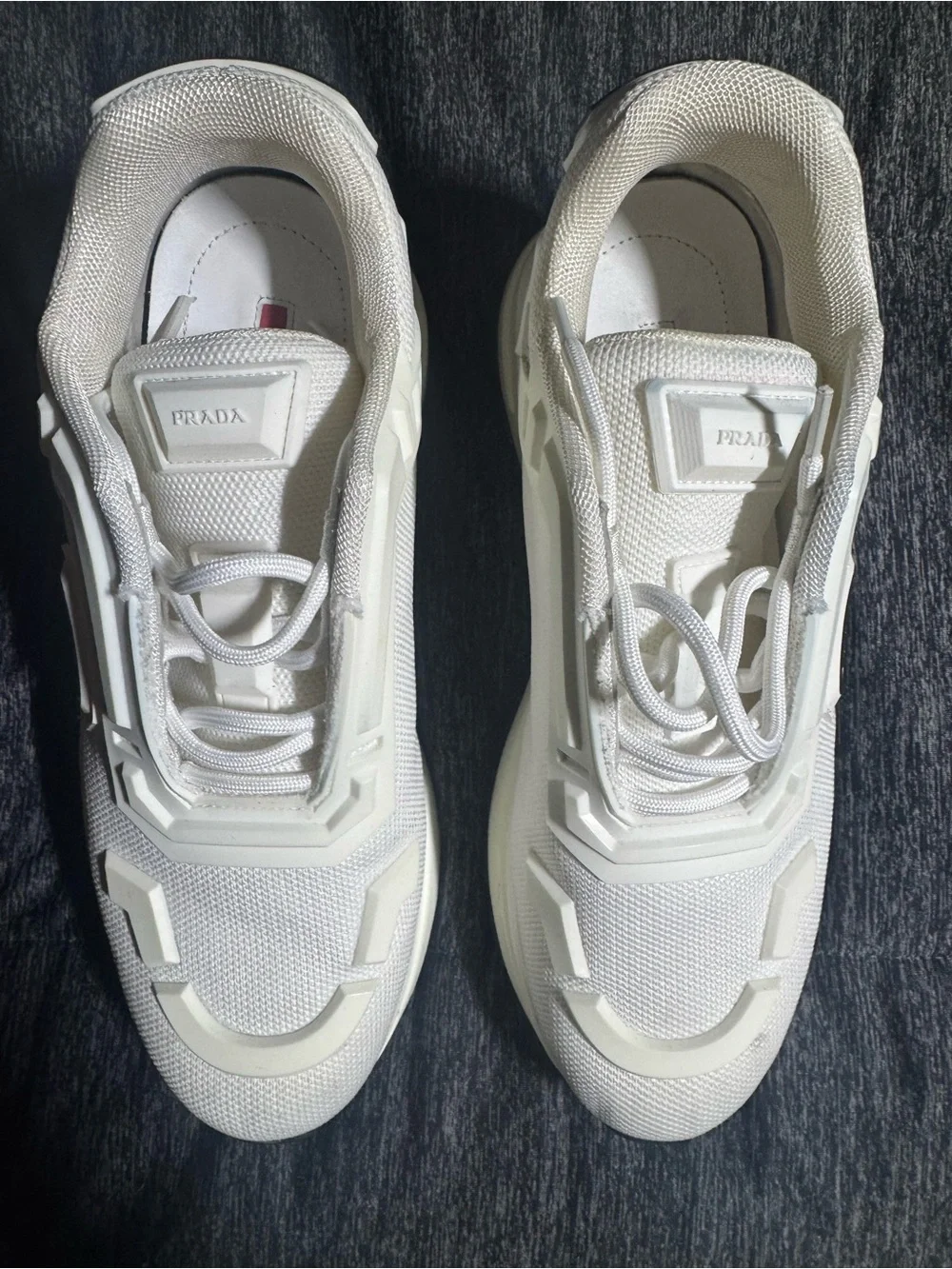 Prada White Technical Sneakers - Sz 41 (US 8) - NWT